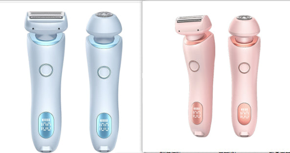 2-in-1 Women's Electric Shaver & Epilator — USB Rechargeable, IPX7 Waterproof