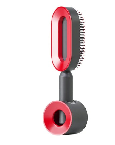 Self-Cleaning Hair Brush — Anti-Static Scalp Massage Detangling Comb for Women