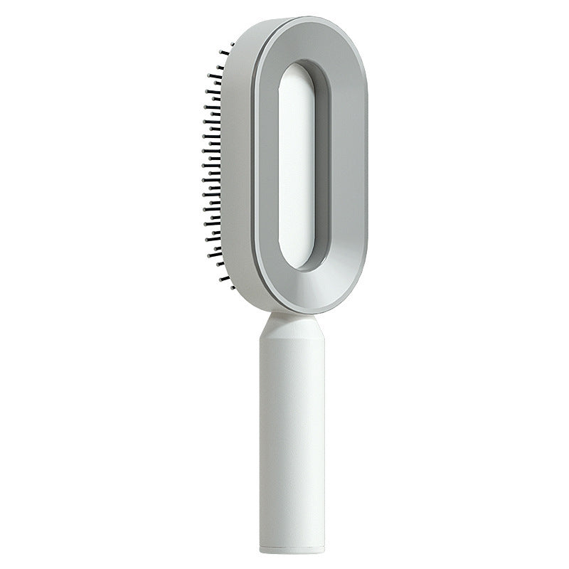 Self-Cleaning Hair Brush — Anti-Static Scalp Massage Detangling Comb for Women