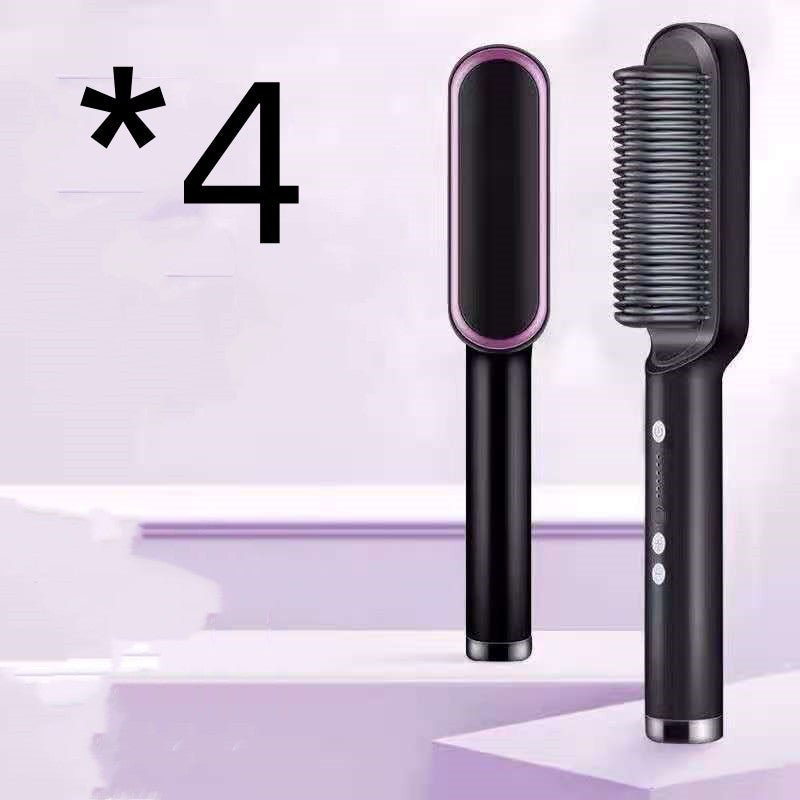 2-in-1 Hair Straightener & Curling Comb — Negative Ion Ceramic Electric Brush