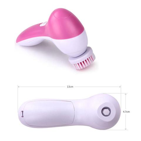 Electric Facial Cleansing Brush — 5-in-1 Pore Cleanser & Skin Massager