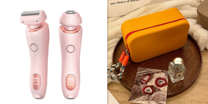 2-in-1 Women's Electric Shaver & Epilator — USB Rechargeable, IPX7 Waterproof