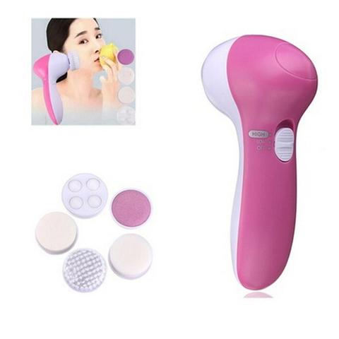 Electric Facial Cleansing Brush — 5-in-1 Pore Cleanser & Skin Massager