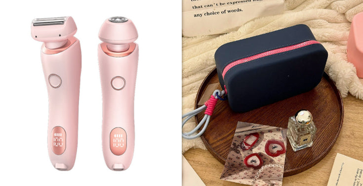 2-in-1 Women's Electric Shaver & Epilator — USB Rechargeable, IPX7 Waterproof
