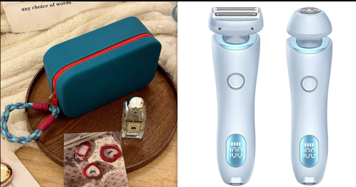 2-in-1 Women's Electric Shaver & Epilator — USB Rechargeable, IPX7 Waterproof