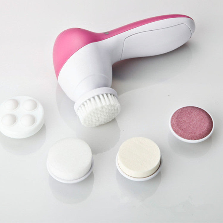 Electric Facial Cleansing Brush — 5-in-1 Pore Cleanser & Skin Massager