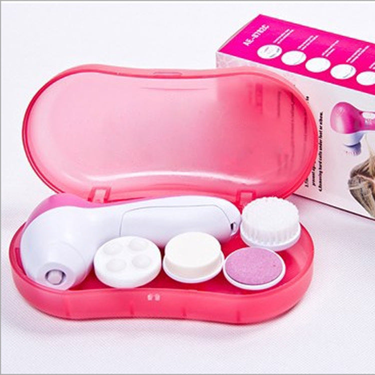 Electric Facial Cleansing Brush — 5-in-1 Pore Cleanser & Skin Massager