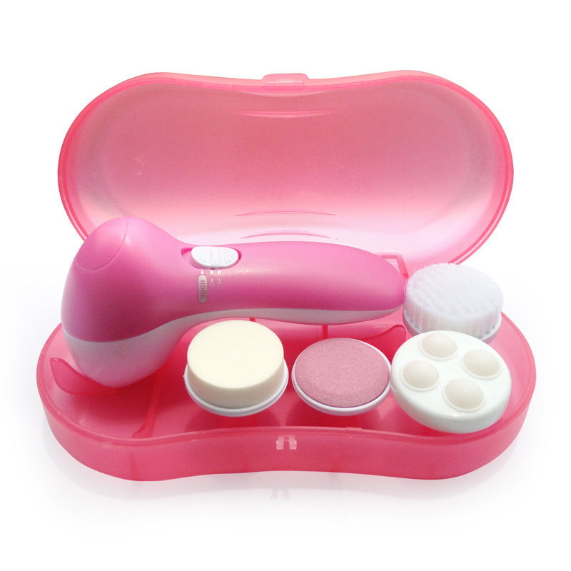 Electric Facial Cleansing Brush — 5-in-1 Pore Cleanser & Skin Massager