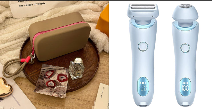 2-in-1 Women's Electric Shaver & Epilator — USB Rechargeable, IPX7 Waterproof