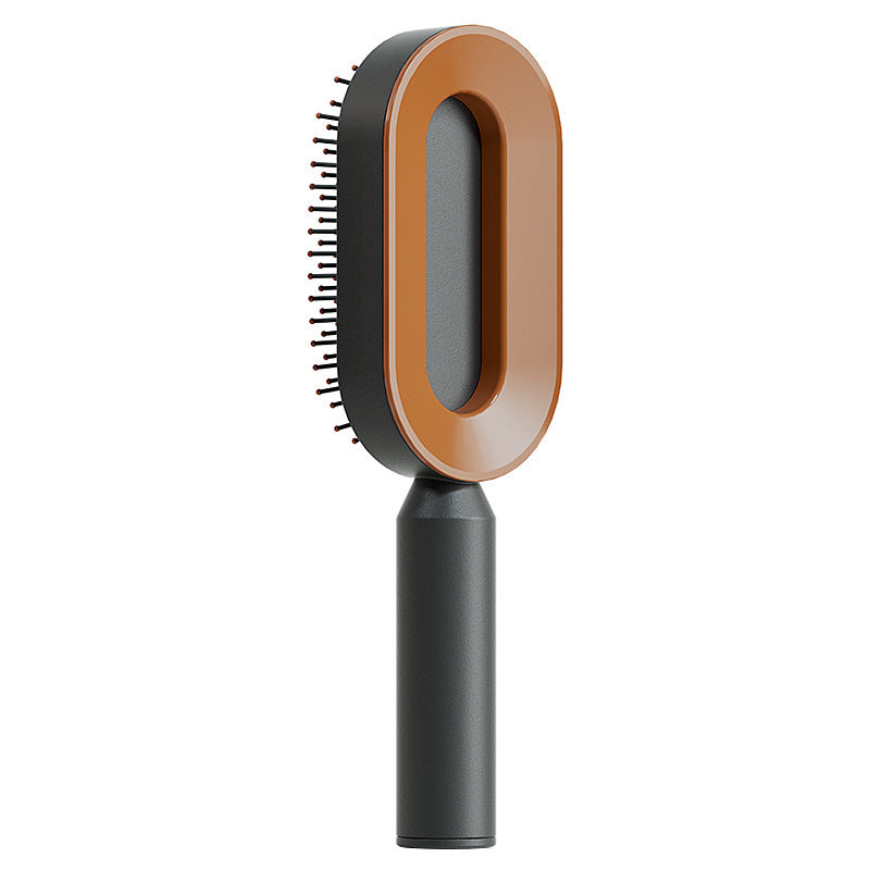 Self-Cleaning Hair Brush — Anti-Static Scalp Massage Detangling Comb for Women