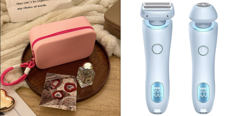 2-in-1 Women's Electric Shaver & Epilator — USB Rechargeable, IPX7 Waterproof