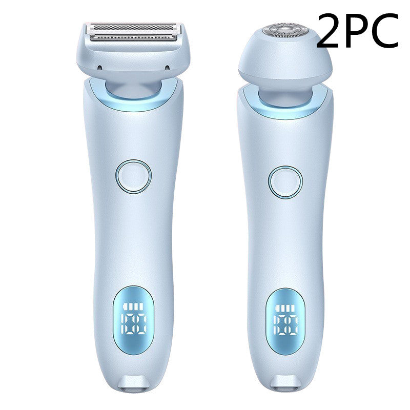 2-in-1 Women's Electric Shaver & Epilator — USB Rechargeable, IPX7 Waterproof
