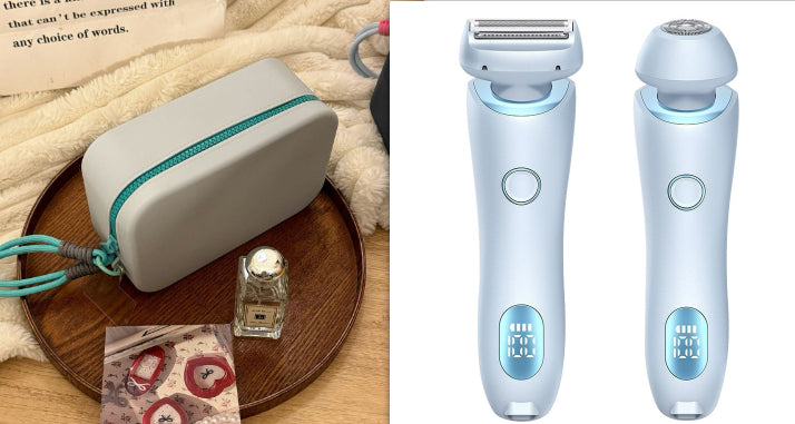 2-in-1 Women's Electric Shaver & Epilator — USB Rechargeable, IPX7 Waterproof