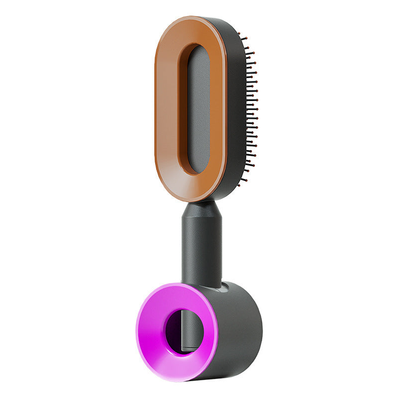 Self-Cleaning Hair Brush — Anti-Static Scalp Massage Detangling Comb for Women