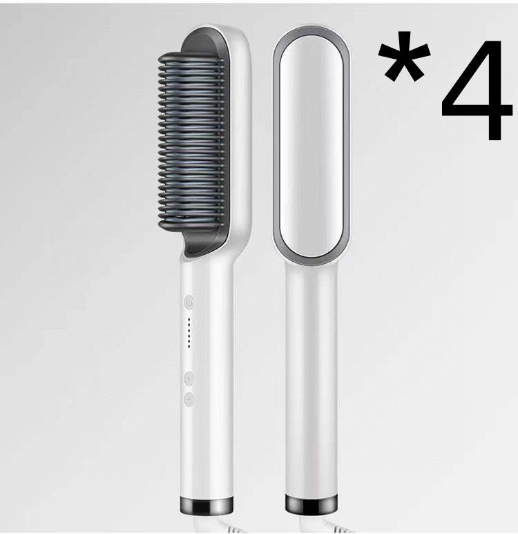2-in-1 Hair Straightener & Curling Comb — Negative Ion Ceramic Electric Brush